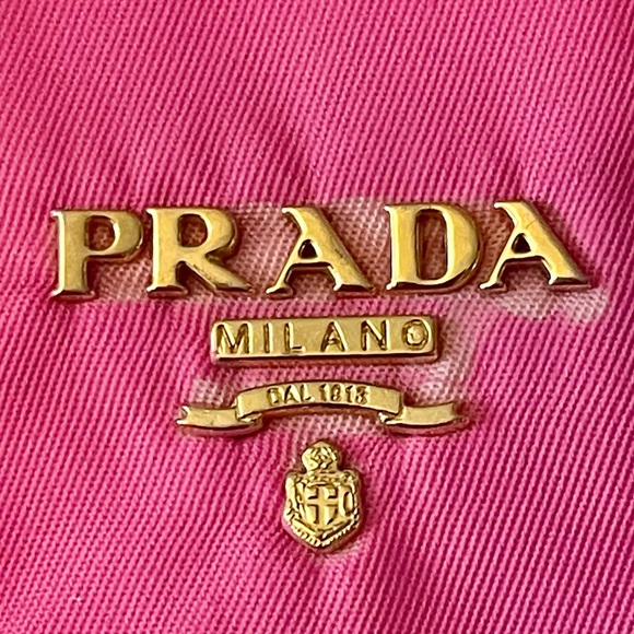 🎀PRADA Rare Limited Edition Color tote with bow, #20 of only 300, pink - Picture 9 of 17